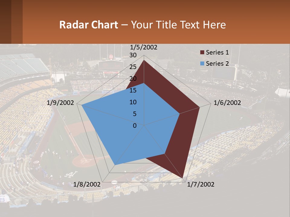 An Aerial View Of A Professional Baseball Stadium PowerPoint Template