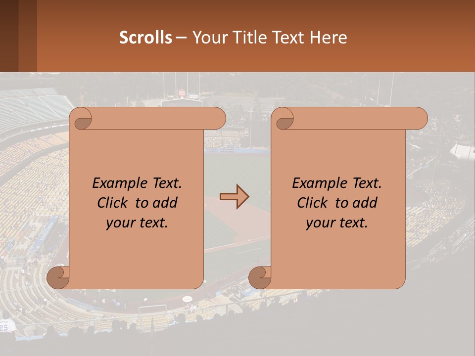 An Aerial View Of A Professional Baseball Stadium PowerPoint Template