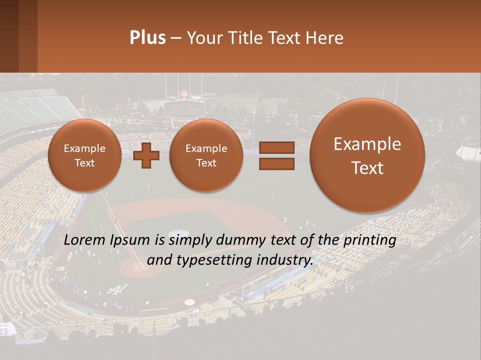 An Aerial View Of A Professional Baseball Stadium PowerPoint Template