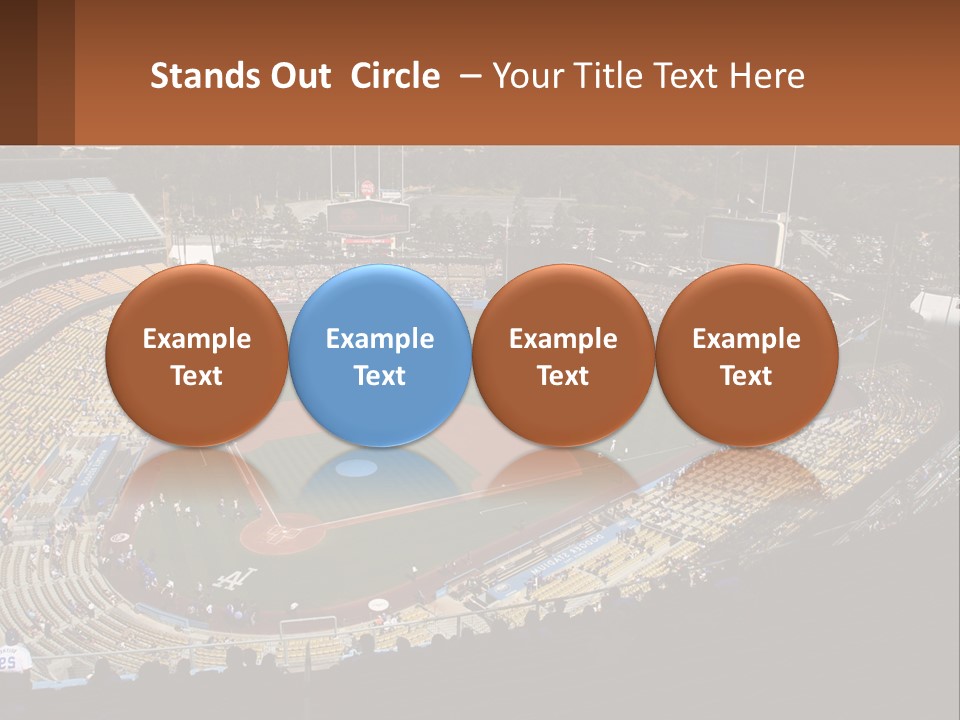 An Aerial View Of A Professional Baseball Stadium PowerPoint Template