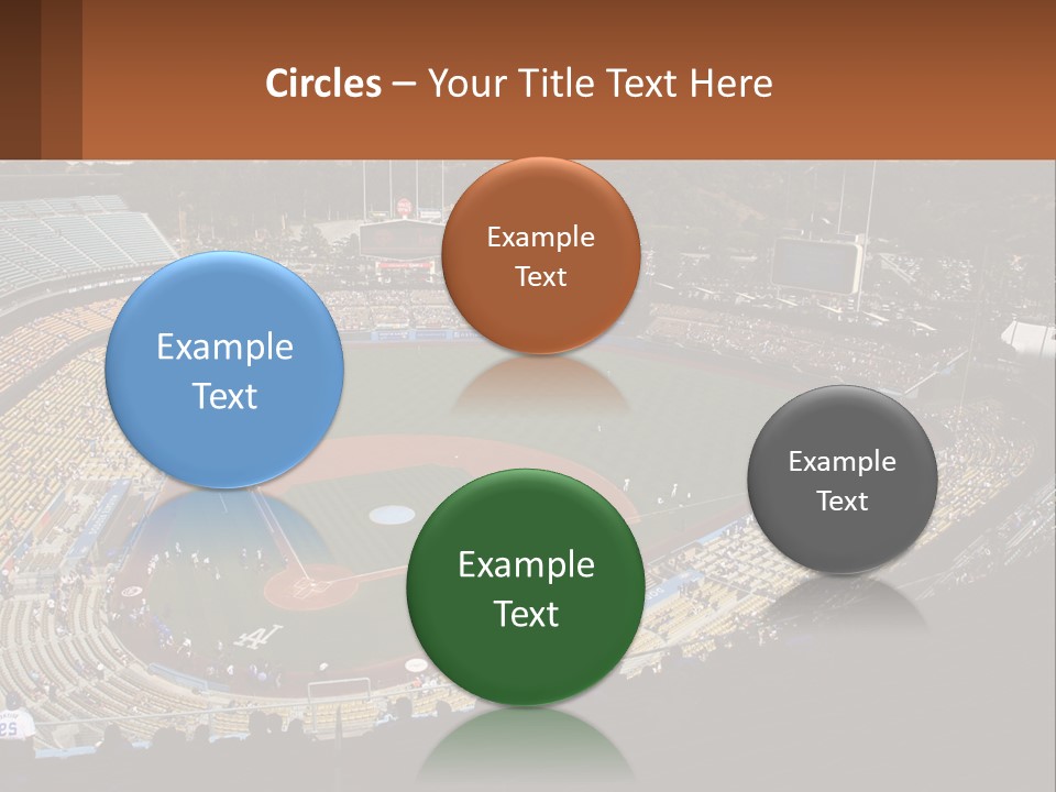An Aerial View Of A Professional Baseball Stadium PowerPoint Template