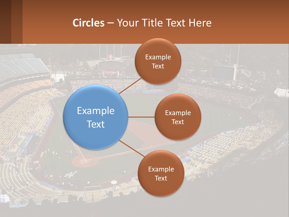 An Aerial View Of A Professional Baseball Stadium PowerPoint Template