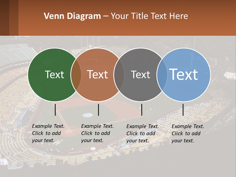 An Aerial View Of A Professional Baseball Stadium PowerPoint Template