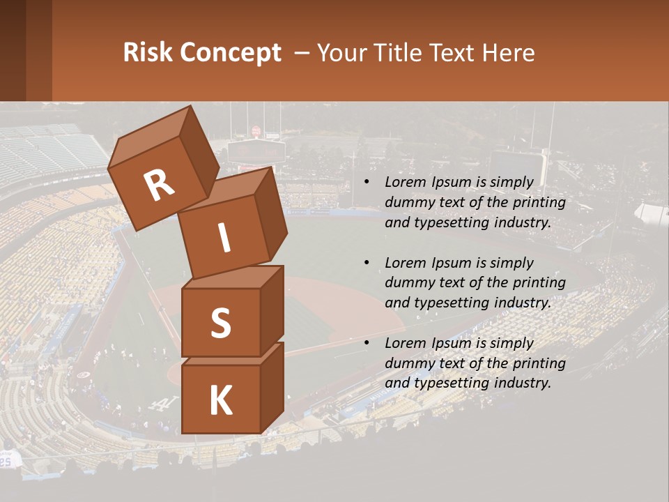 An Aerial View Of A Professional Baseball Stadium PowerPoint Template