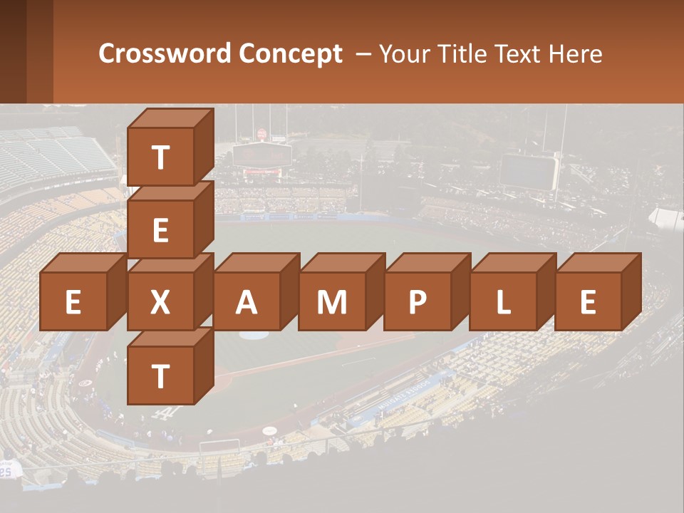 An Aerial View Of A Professional Baseball Stadium PowerPoint Template