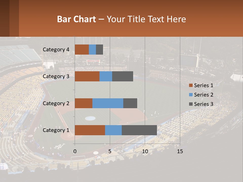 An Aerial View Of A Professional Baseball Stadium PowerPoint Template