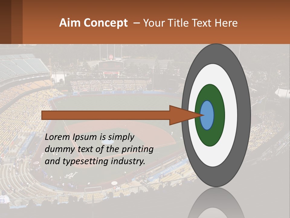 An Aerial View Of A Professional Baseball Stadium PowerPoint Template