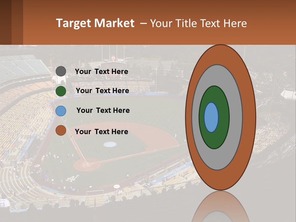 An Aerial View Of A Professional Baseball Stadium PowerPoint Template