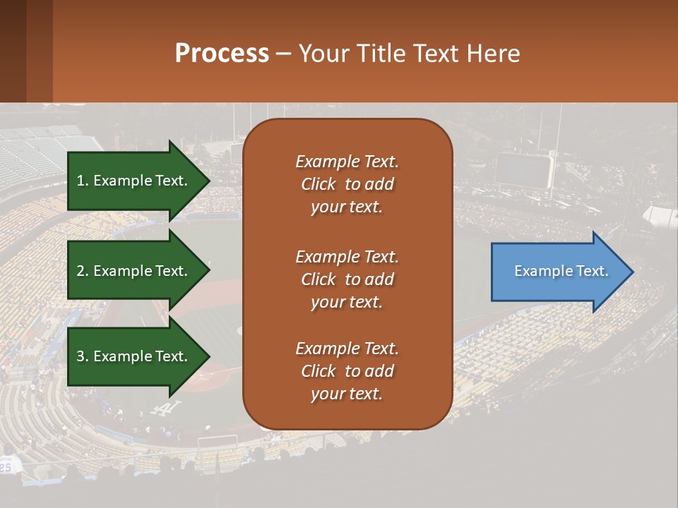 An Aerial View Of A Professional Baseball Stadium PowerPoint Template