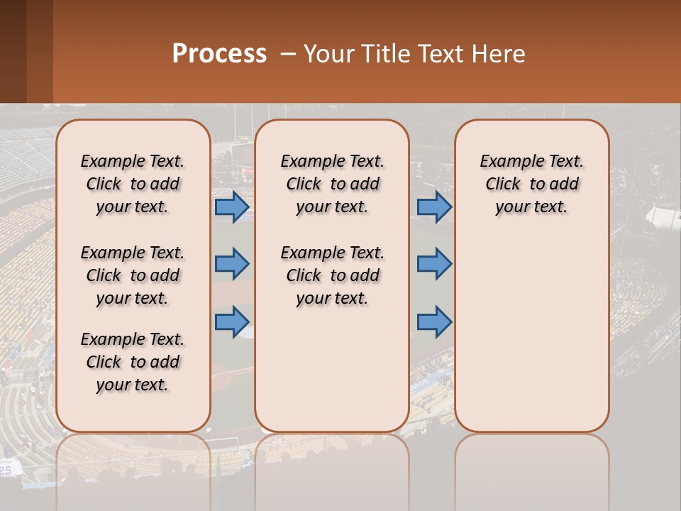 An Aerial View Of A Professional Baseball Stadium PowerPoint Template
