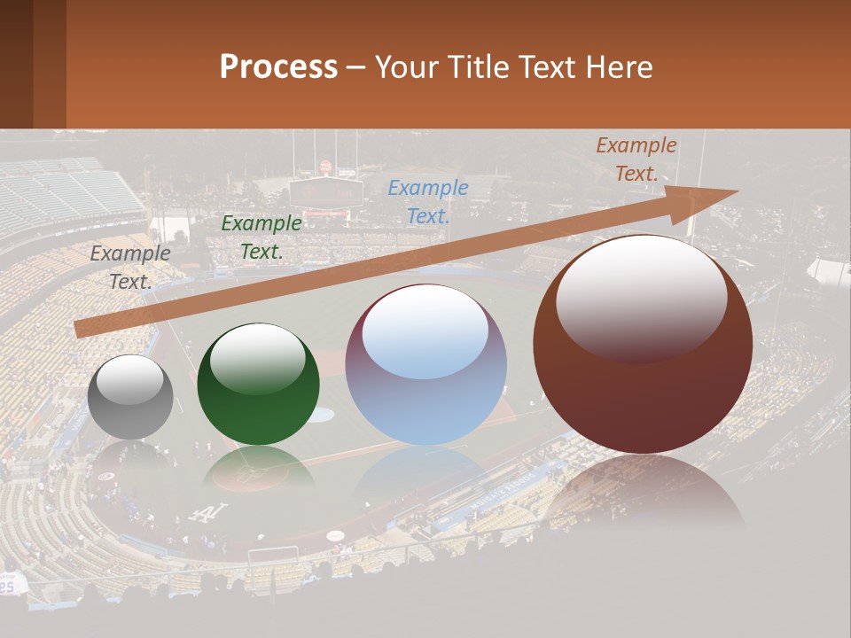 An Aerial View Of A Professional Baseball Stadium PowerPoint Template