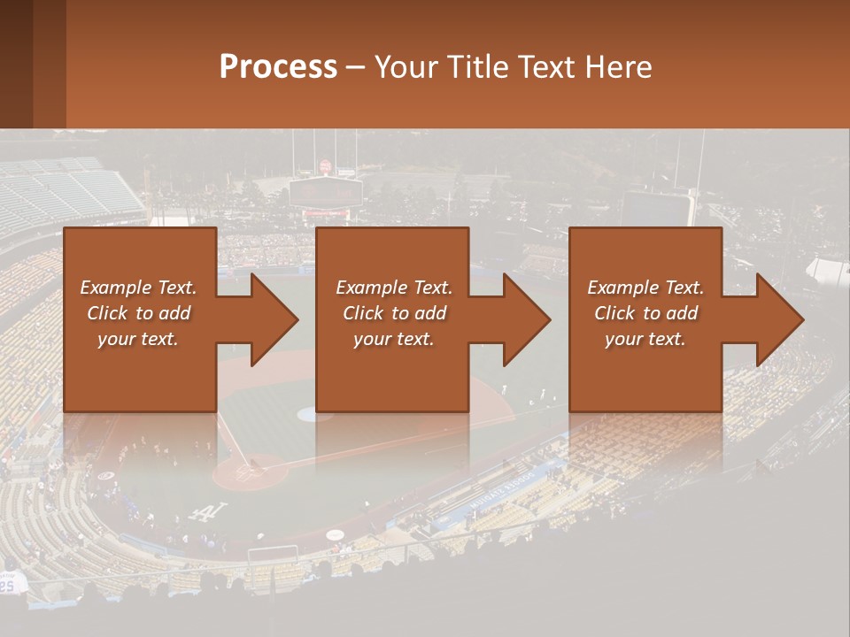 An Aerial View Of A Professional Baseball Stadium PowerPoint Template