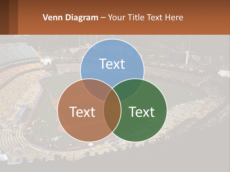 An Aerial View Of A Professional Baseball Stadium PowerPoint Template