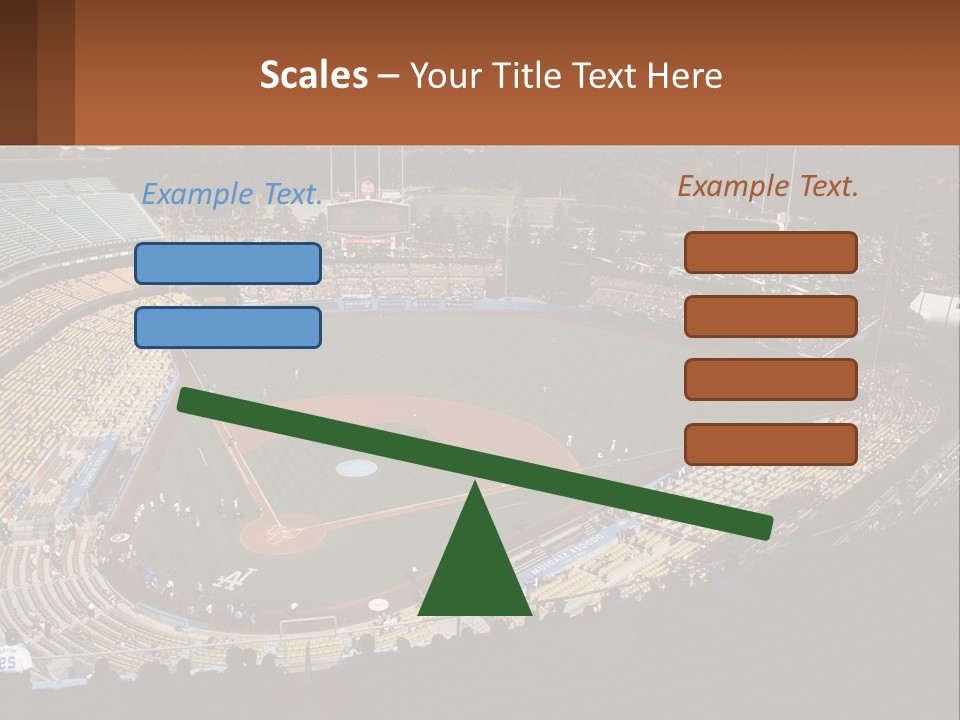 An Aerial View Of A Professional Baseball Stadium PowerPoint Template