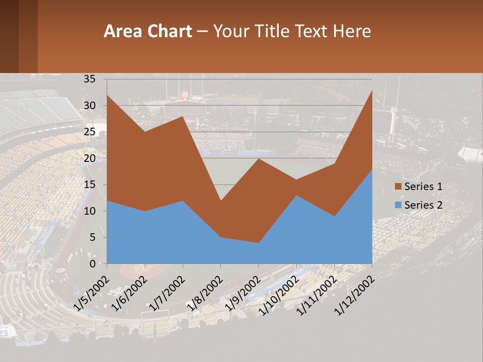 An Aerial View Of A Professional Baseball Stadium PowerPoint Template