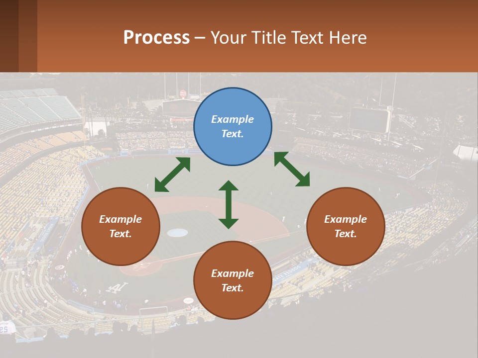 An Aerial View Of A Professional Baseball Stadium PowerPoint Template