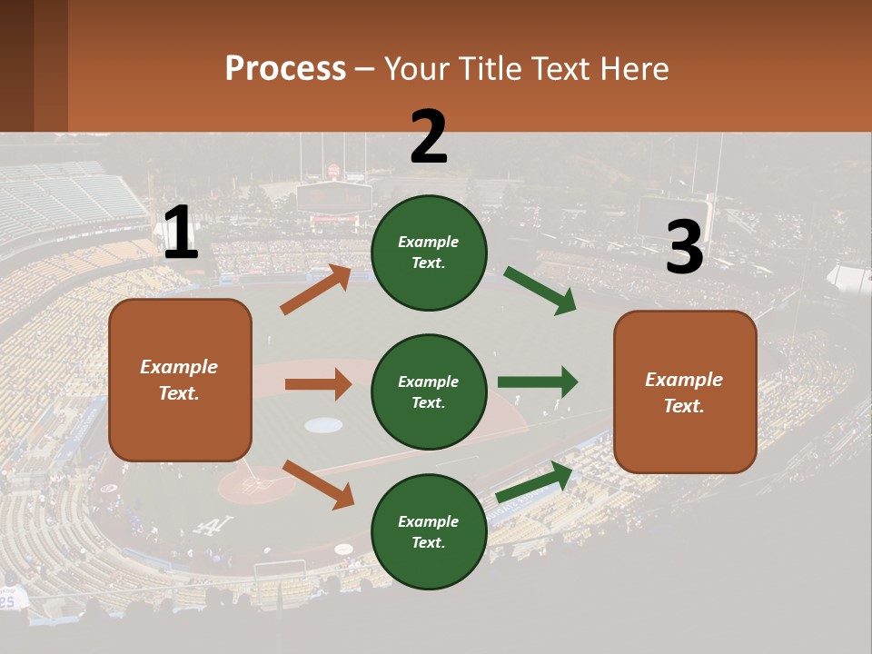 An Aerial View Of A Professional Baseball Stadium PowerPoint Template
