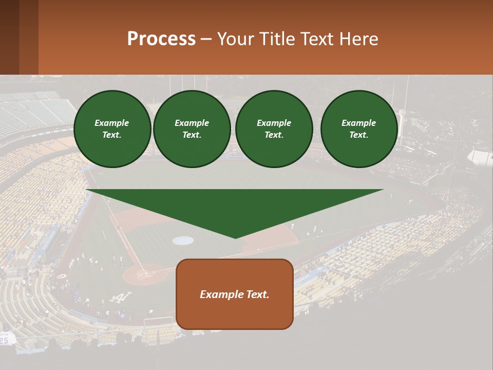 An Aerial View Of A Professional Baseball Stadium PowerPoint Template