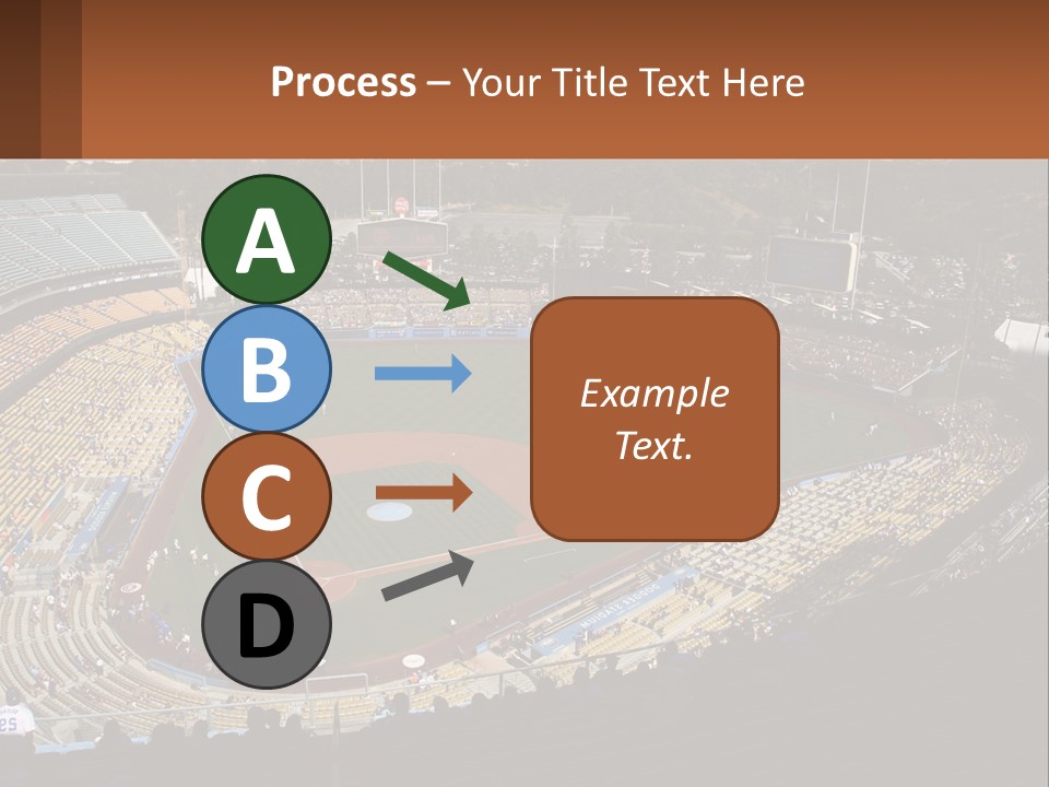An Aerial View Of A Professional Baseball Stadium PowerPoint Template
