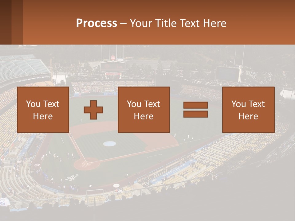 An Aerial View Of A Professional Baseball Stadium PowerPoint Template