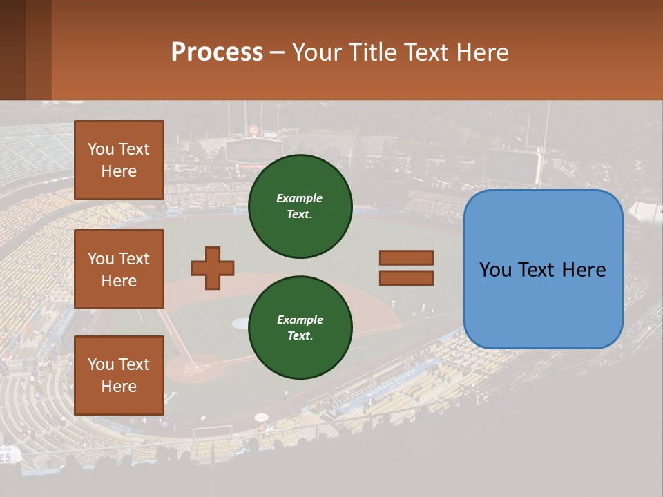 An Aerial View Of A Professional Baseball Stadium PowerPoint Template