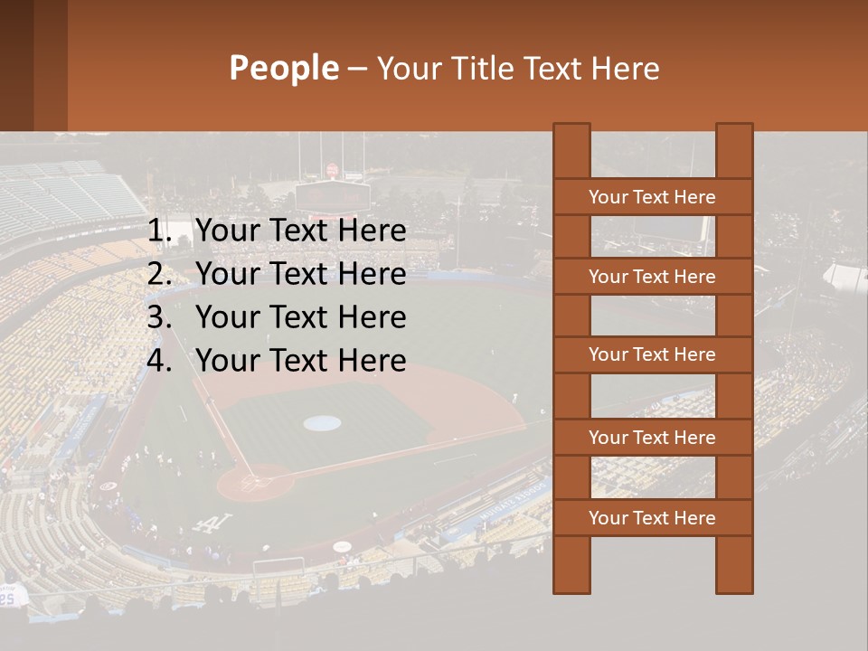 An Aerial View Of A Professional Baseball Stadium PowerPoint Template