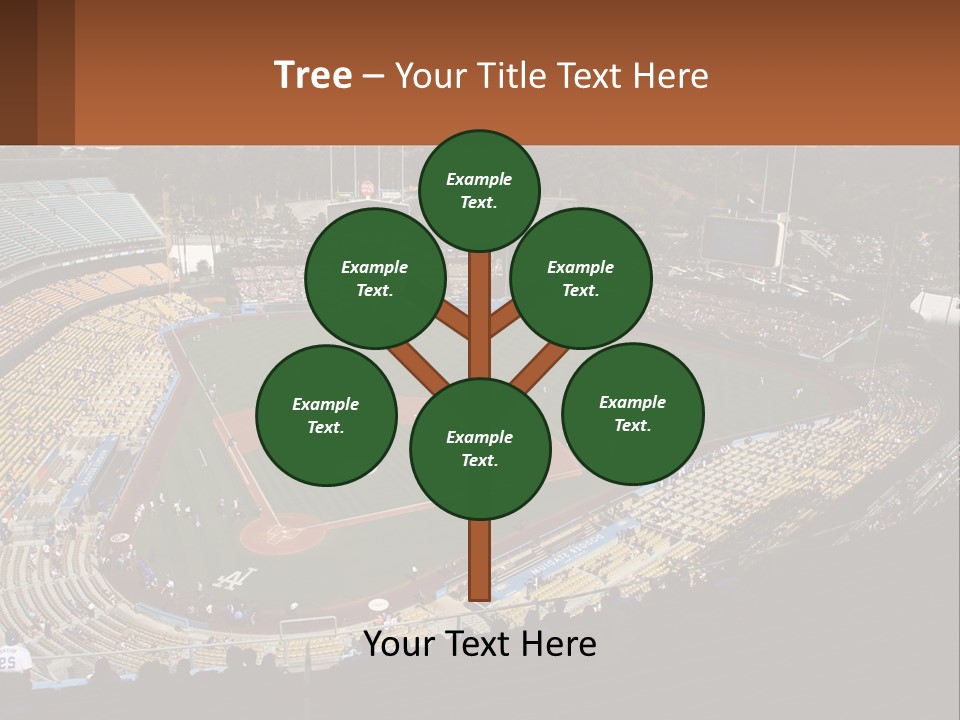 An Aerial View Of A Professional Baseball Stadium PowerPoint Template