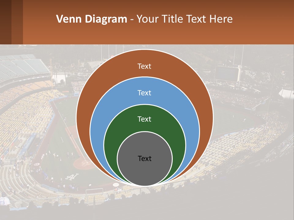An Aerial View Of A Professional Baseball Stadium PowerPoint Template