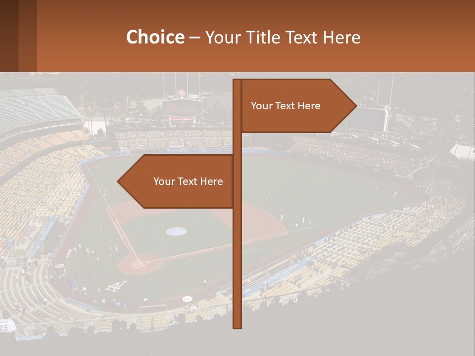 An Aerial View Of A Professional Baseball Stadium PowerPoint Template