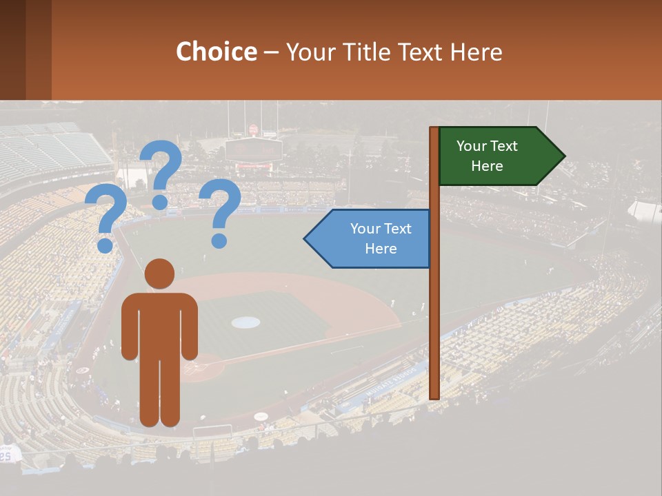 An Aerial View Of A Professional Baseball Stadium PowerPoint Template