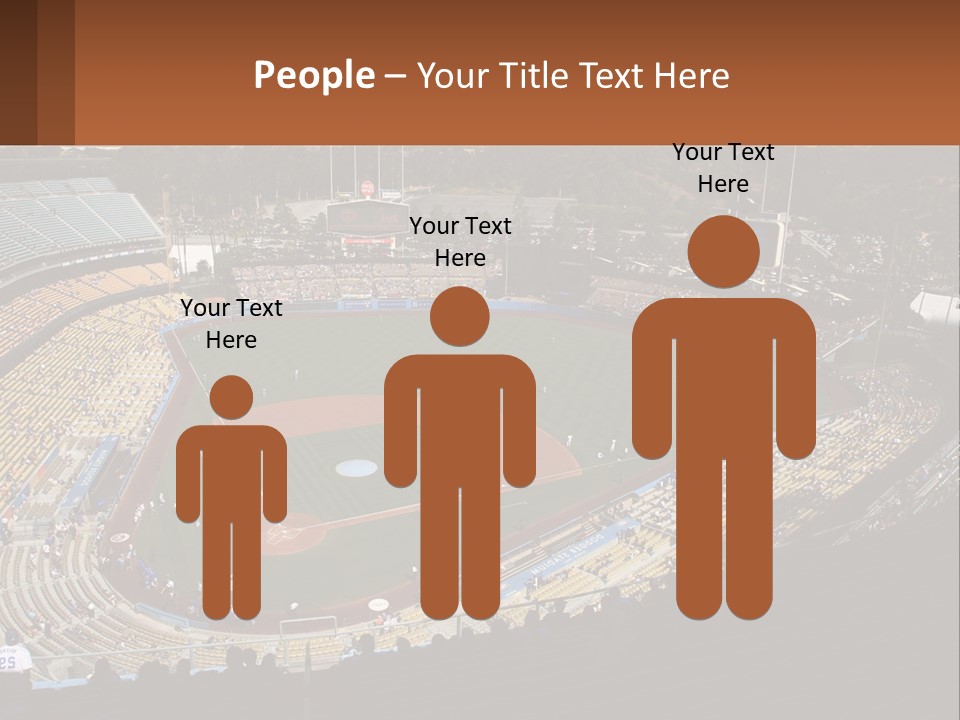 An Aerial View Of A Professional Baseball Stadium PowerPoint Template