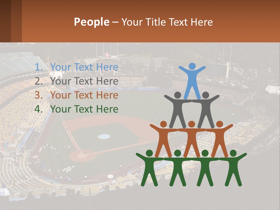 An Aerial View Of A Professional Baseball Stadium PowerPoint Template