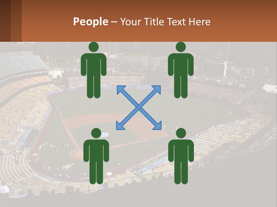An Aerial View Of A Professional Baseball Stadium PowerPoint Template