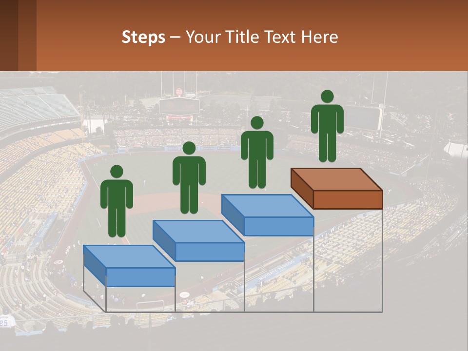 An Aerial View Of A Professional Baseball Stadium PowerPoint Template