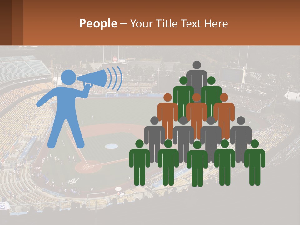 An Aerial View Of A Professional Baseball Stadium PowerPoint Template