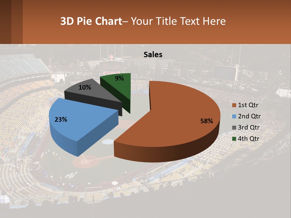 An Aerial View Of A Professional Baseball Stadium PowerPoint Template