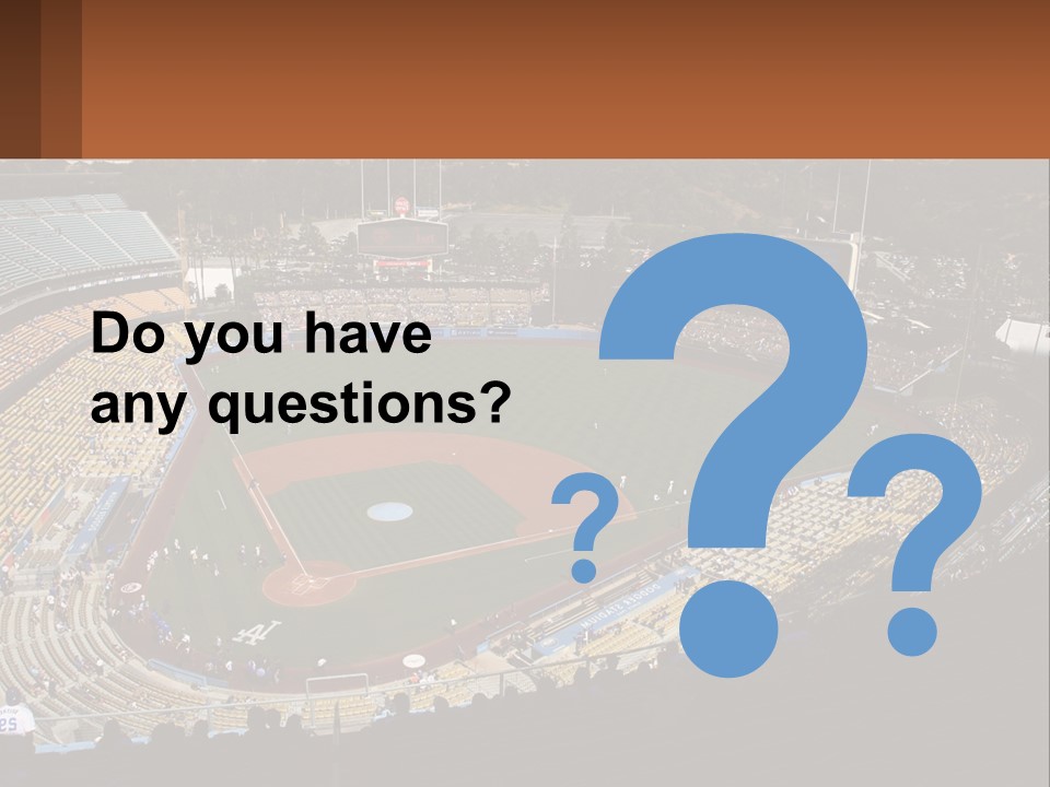An Aerial View Of A Professional Baseball Stadium PowerPoint Template
