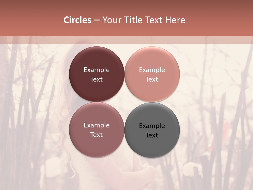 A Woman Standing In Front Of Some Trees PowerPoint Template