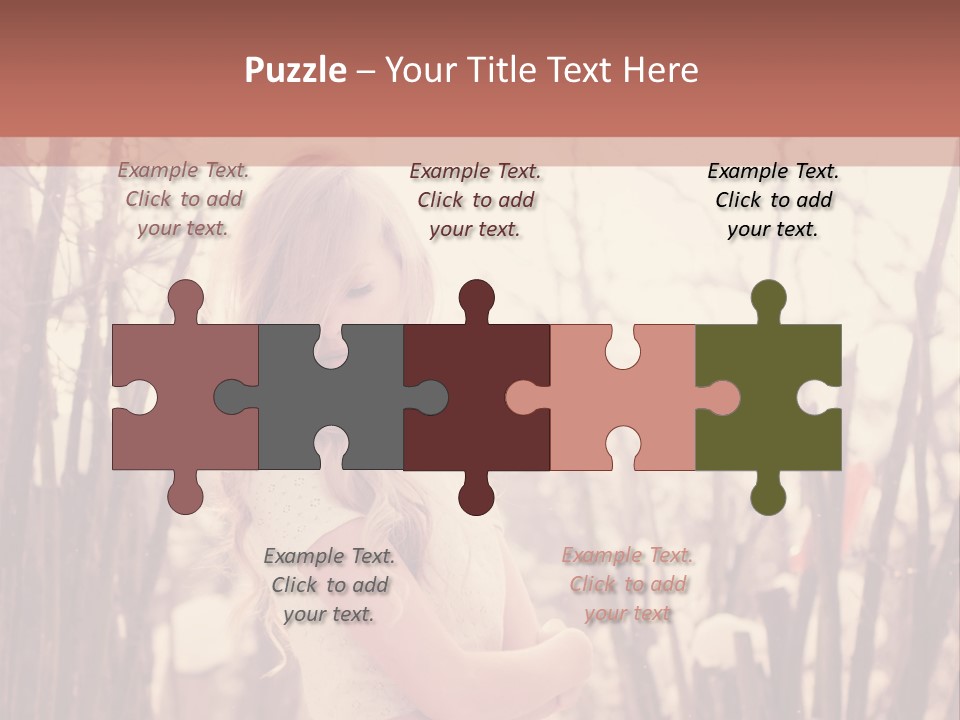 A Woman Standing In Front Of Some Trees PowerPoint Template