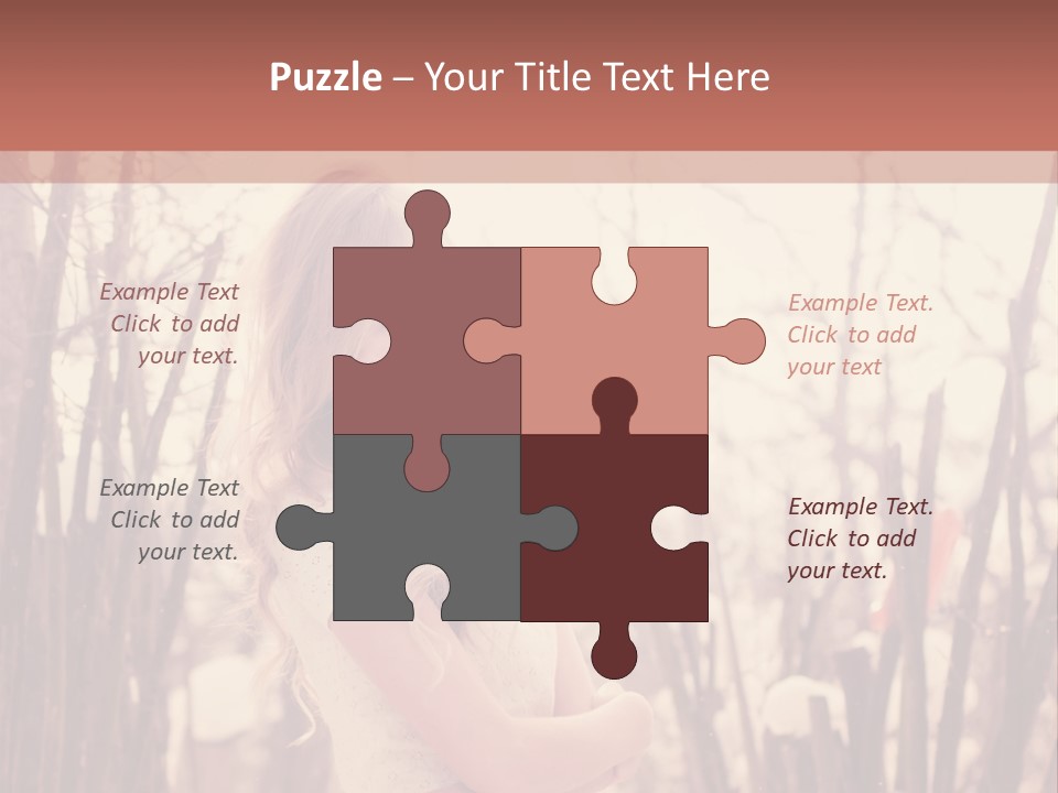 A Woman Standing In Front Of Some Trees PowerPoint Template