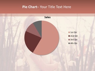 A Woman Standing In Front Of Some Trees PowerPoint Template