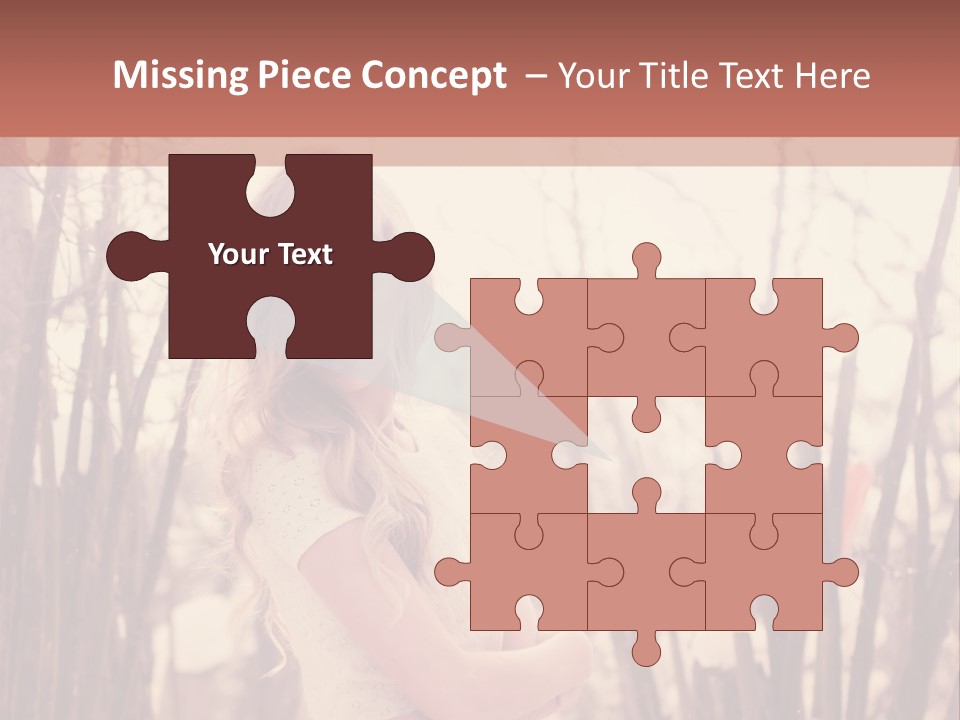 A Woman Standing In Front Of Some Trees PowerPoint Template