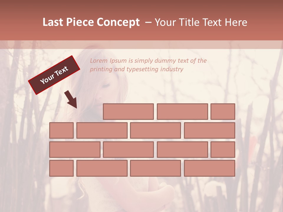 A Woman Standing In Front Of Some Trees PowerPoint Template