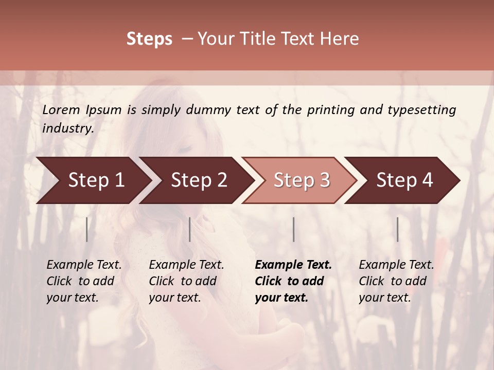 A Woman Standing In Front Of Some Trees PowerPoint Template