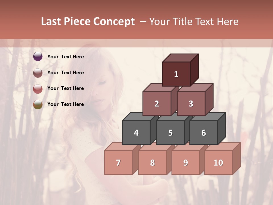 A Woman Standing In Front Of Some Trees PowerPoint Template