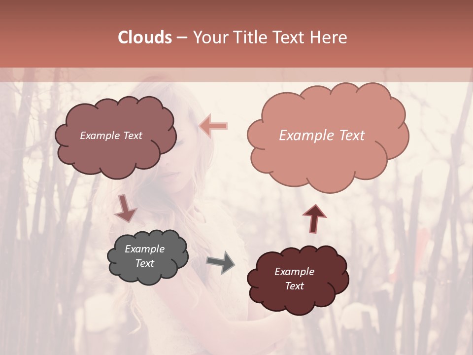 A Woman Standing In Front Of Some Trees PowerPoint Template