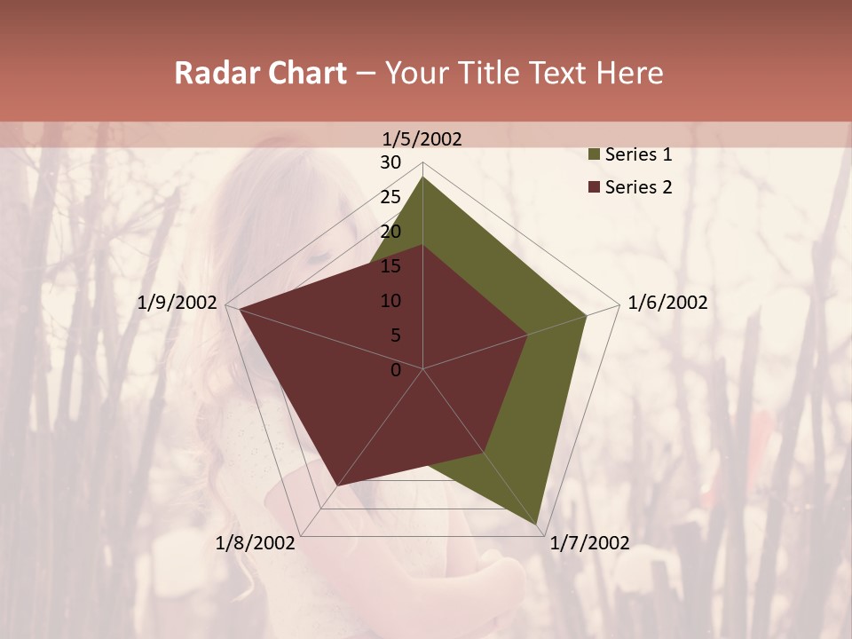 A Woman Standing In Front Of Some Trees PowerPoint Template