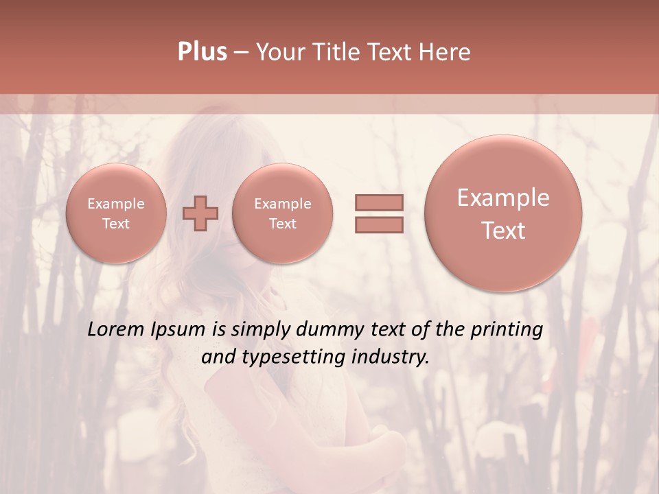 A Woman Standing In Front Of Some Trees PowerPoint Template