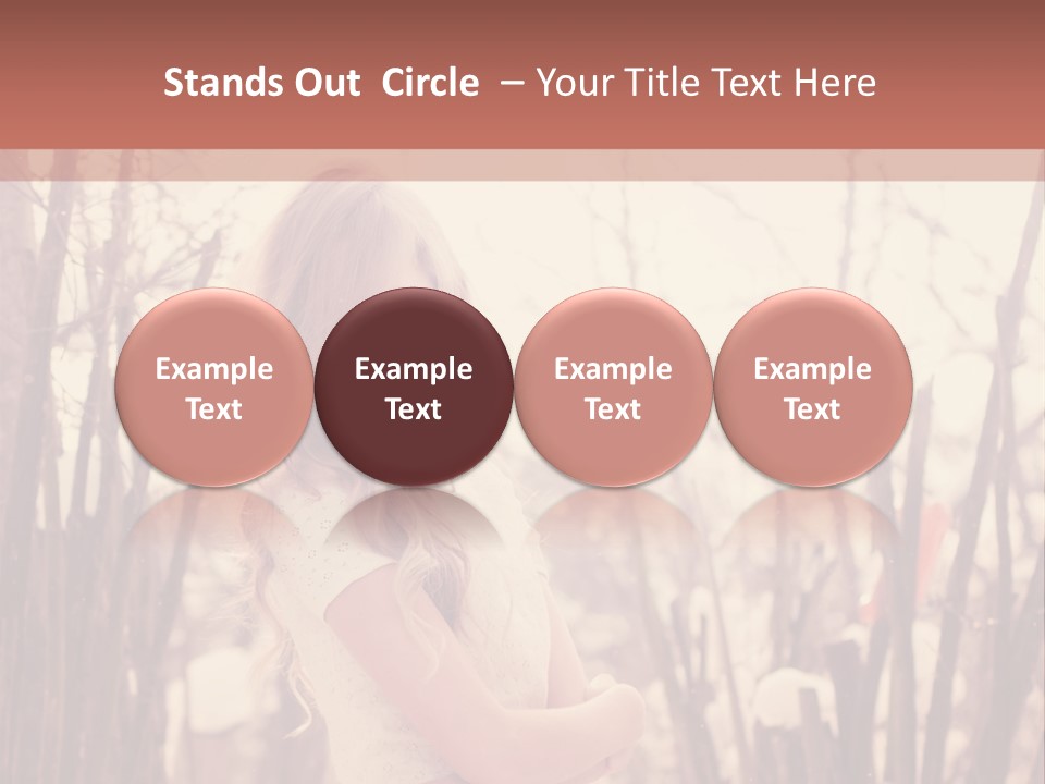 A Woman Standing In Front Of Some Trees PowerPoint Template
