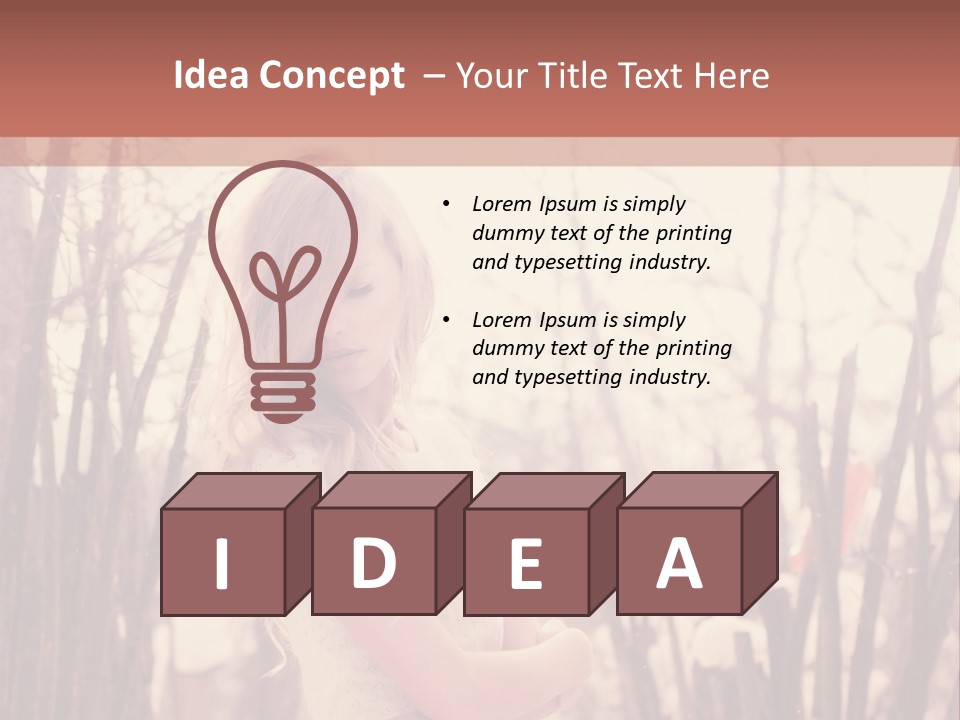 A Woman Standing In Front Of Some Trees PowerPoint Template